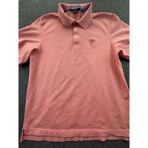 Vineyard‎ Vines Shirt Mens Medium Coral Polo Short Sleeve Pullover Cotton Logo